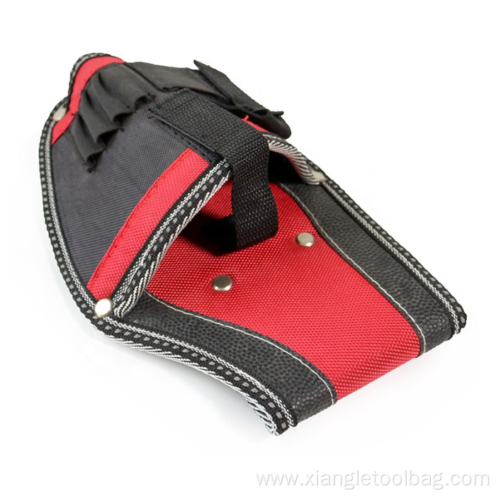 Red Black Drill Holster Velcro Strap Screwdriver Loop